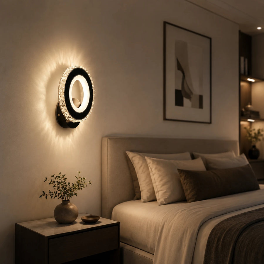 NOVA Rotonda LED nástěnné svítidlo, 16W, černá a nerezová ocel, teplé/studené/neutrální světlo - 06_AL073-1BK.png