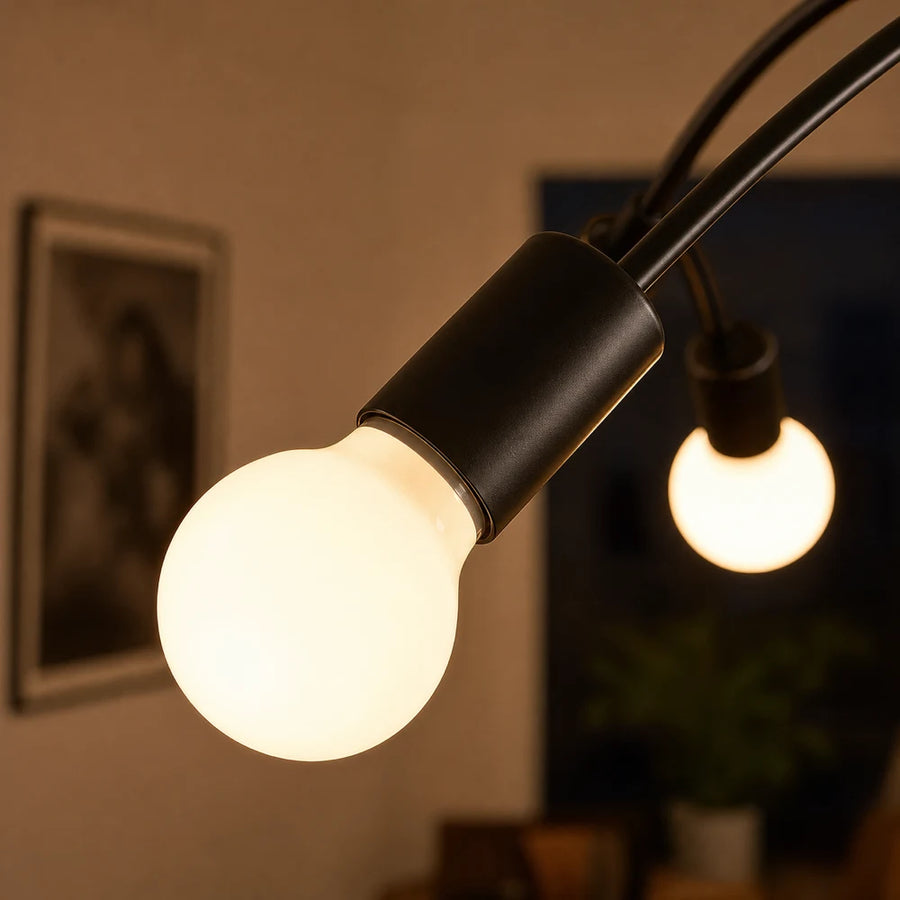 Modernistický lustr Penta 5, 5x E27, černý, moderní design - 06_LC366-5BK.png