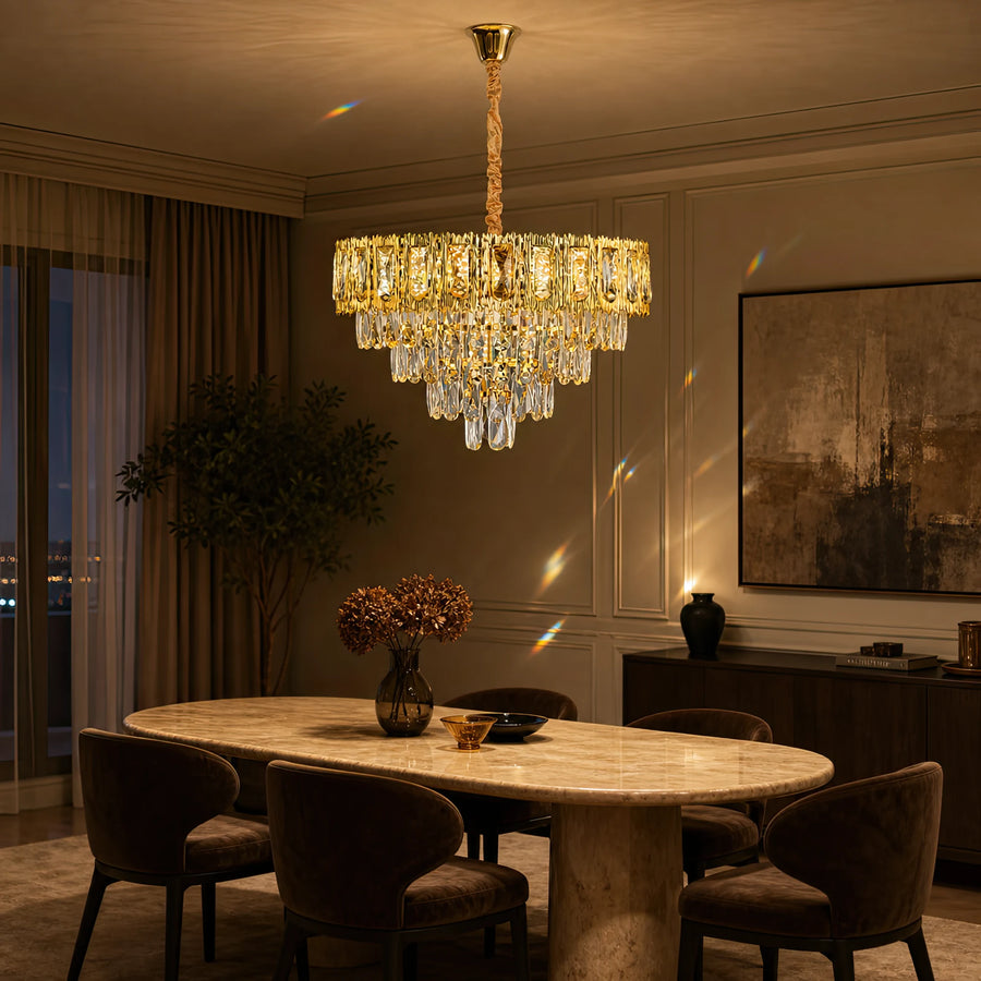 Křišťálový lustr BELVEDERE Eleganza 8xE14, Průměr 50cm, Lesklá zlatá, Nastavitelná výška - 07_CC912-500GD.png
