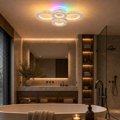 LED lustr s dálkovým ovládáním a krystalem NOVA ROTONDA RGB 82W, 4 kruhy, studené/teplé/neutrální světlo, stmívatelné, bílá - 08_LT073-4WH.png