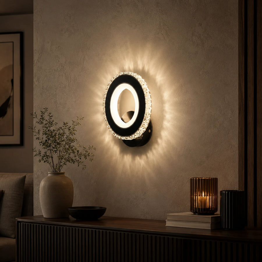 NOVA Rotonda LED nástěnné svítidlo, 16W, černá a nerezová ocel, teplé/studené/neutrální světlo - 09_AL073-1BK.png