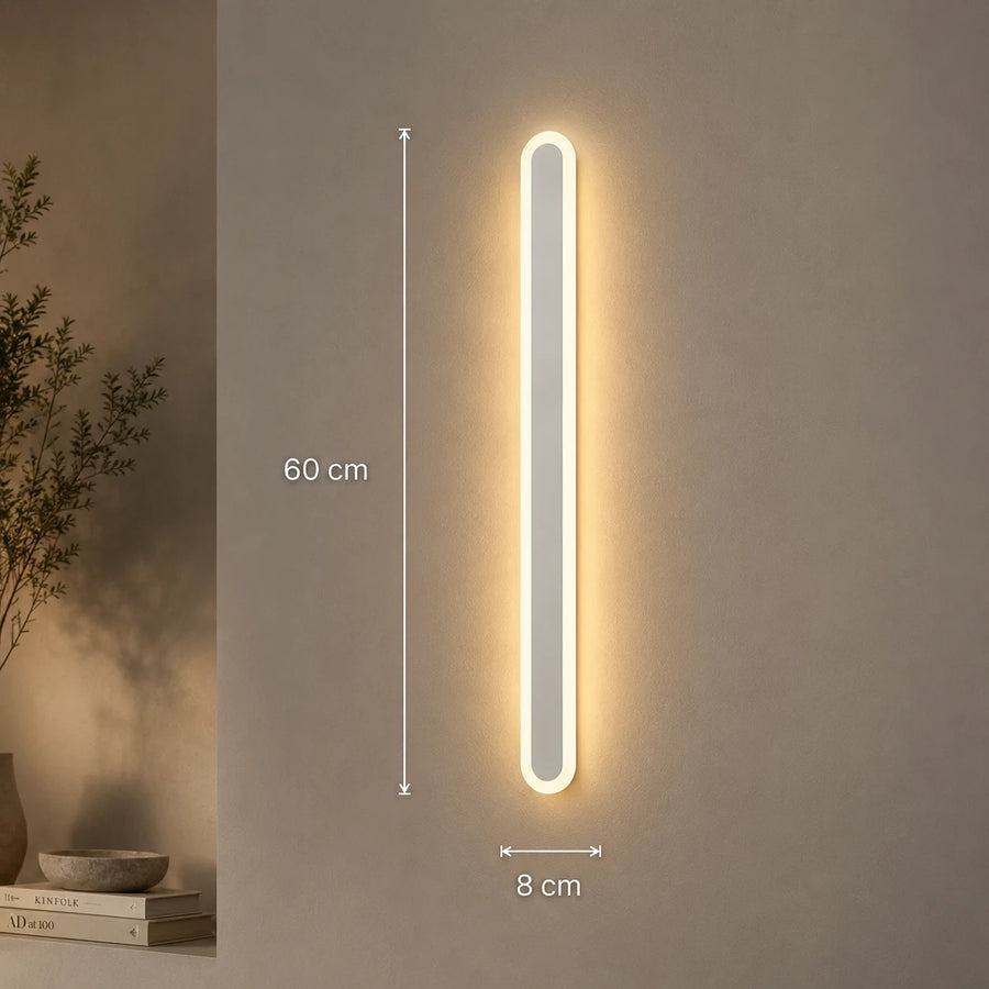Venkovní nástěnné LED svítidlo SUHA, délka 60 cm, 8W, IP65, kov, lineární, bílá - 09_AX201-600WH.png