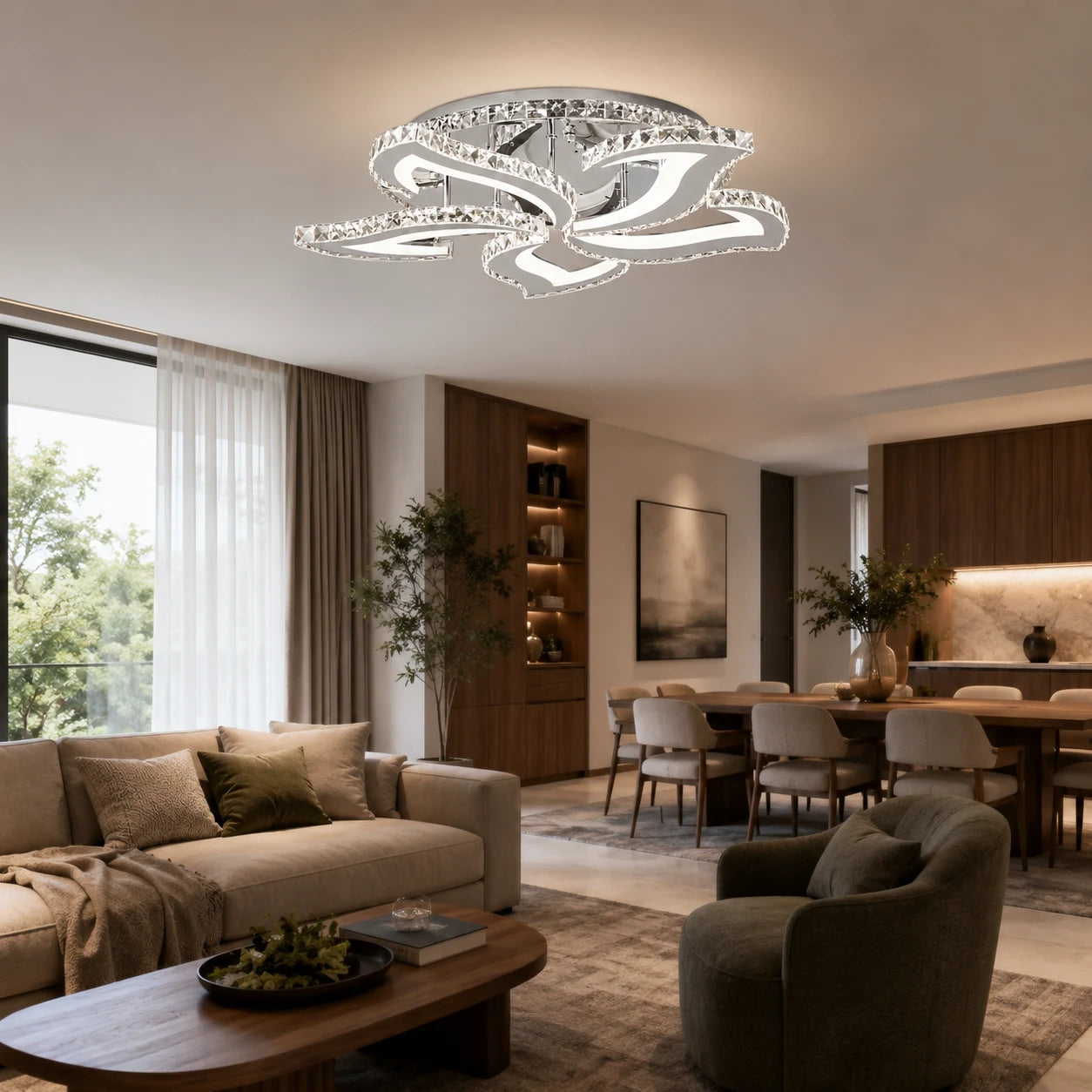LED lustr s dálkovým ovládáním a krystalem Alejandro RGB 88W, 5 květů, studené/teplé/neutrální světlo, stmívatelný, lesklý chrom - 09_LT071-5.png
