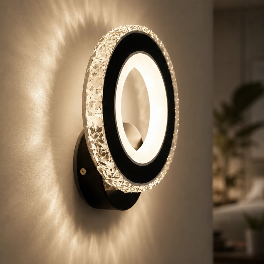 NOVA Rotonda LED nástěnné svítidlo, 16W, černá a nerezová ocel, teplé/studené/neutrální světlo - 10_AL073-1BK.png
