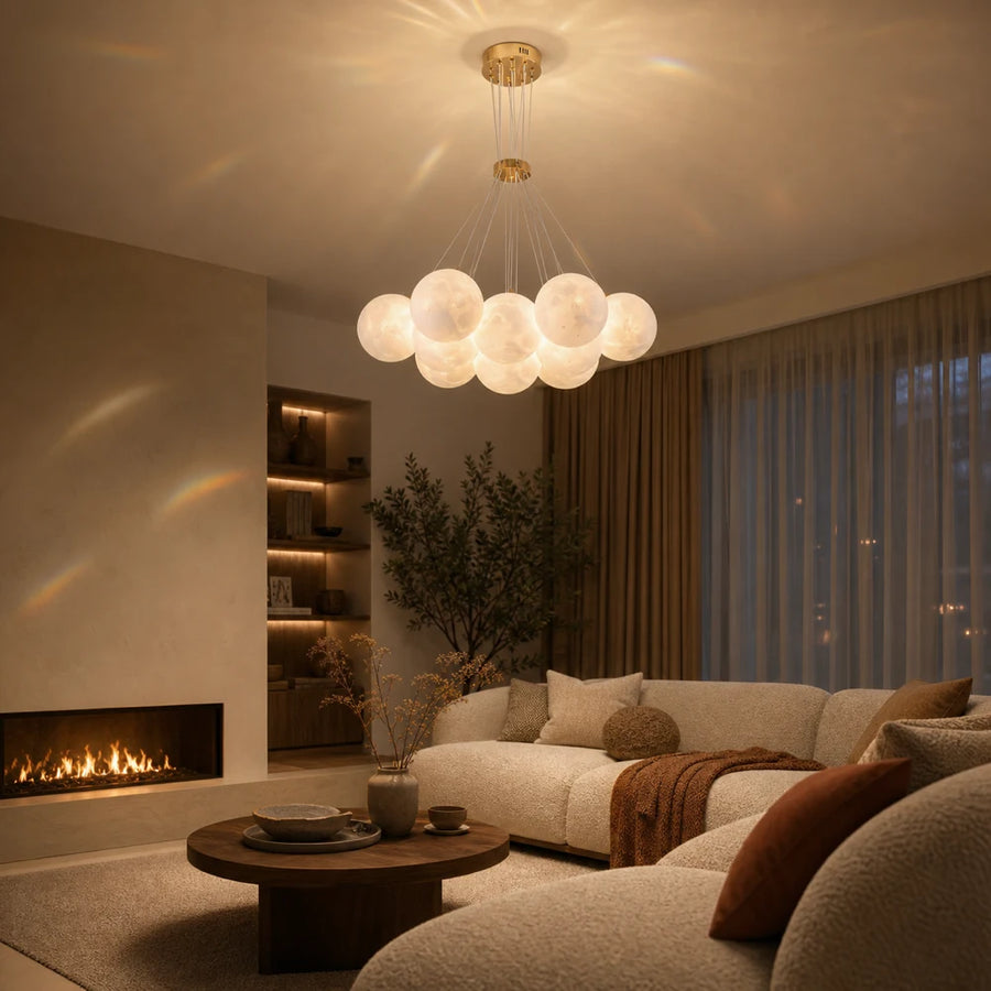 MODERN LOFT Lustr Bagliore, Globe, 9xE27, Nastavitelná výška, Zlatá - 10_LC816-9GD.png