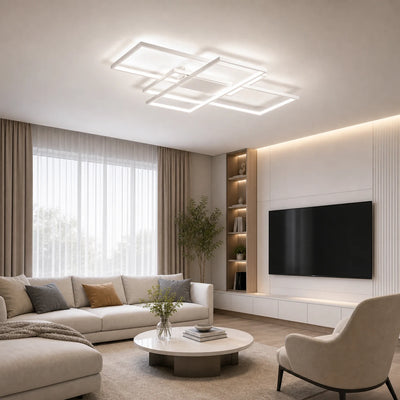 LED lustr s dálkovým ovládáním LANDYN 78W, studené/teplé/neutrální světlo, stmívatelné, bílá