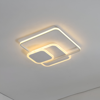 LED lustr s dálkovým ovládáním ANEMONA 75W, 3 čtverce, studené/teplé/neutrální světlo, stmívatelné, bílá