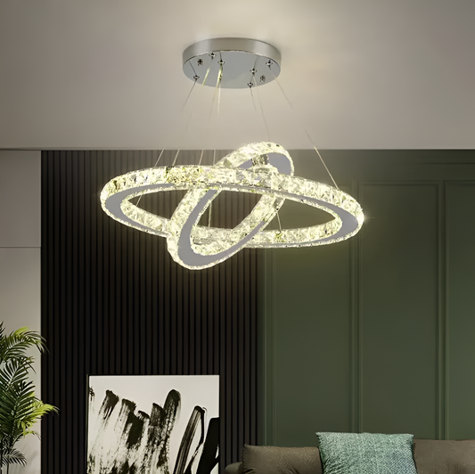 LED LED LED LUMINIS, 58W, Crystal and Metal, Dimable, Nastavitelná výška, chlad/teplé/neutrální světlo, luxusní osvětlení