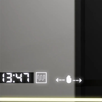 Zrcadlové LED obdélníkový 60x80cm Venezia Sensor Motionglow Marcellable Dimable Clock Dezoring System
