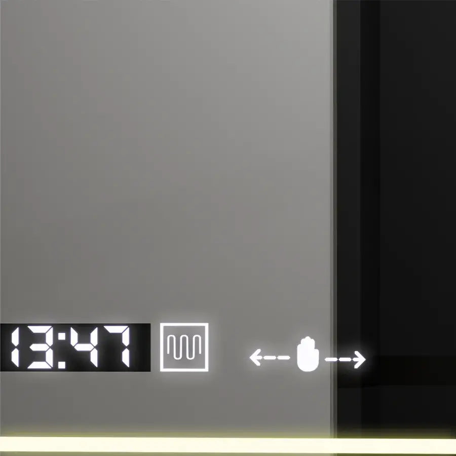 Zrcadlové LED obdélníkový 60x80cm Venezia Sensor Motionglow Marcellable Dimable Clock Dezoring System