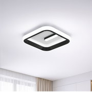 LED lustr VICTORIA 19W, čtvercový, studené/teplé/neutrální světlo, černá, bílá
