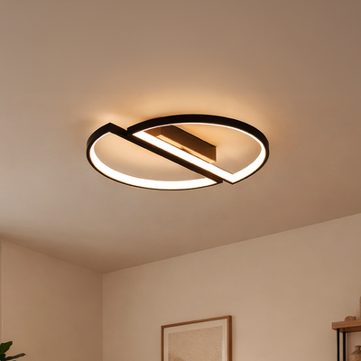 LED lustr s dálkovým ovládáním VECTOR ARCUS 52W, 2 Elements, Studené/Teplé/Neutrální světlo, Stmívatelné, Černá