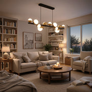 Aurion 29W akrylový LED závěsný lustr s dálkovým ovládáním, stmívatelný, černé zlato, kov a akryl