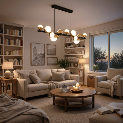 Aurion 29W akrylový LED závěsný lustr s dálkovým ovládáním, stmívatelný, černé zlato, kov a akryl