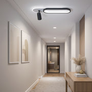 LED lustr s nastavitelným projektorem FISSO Camilla 49W, světlo 3000/4000/6000k, černý