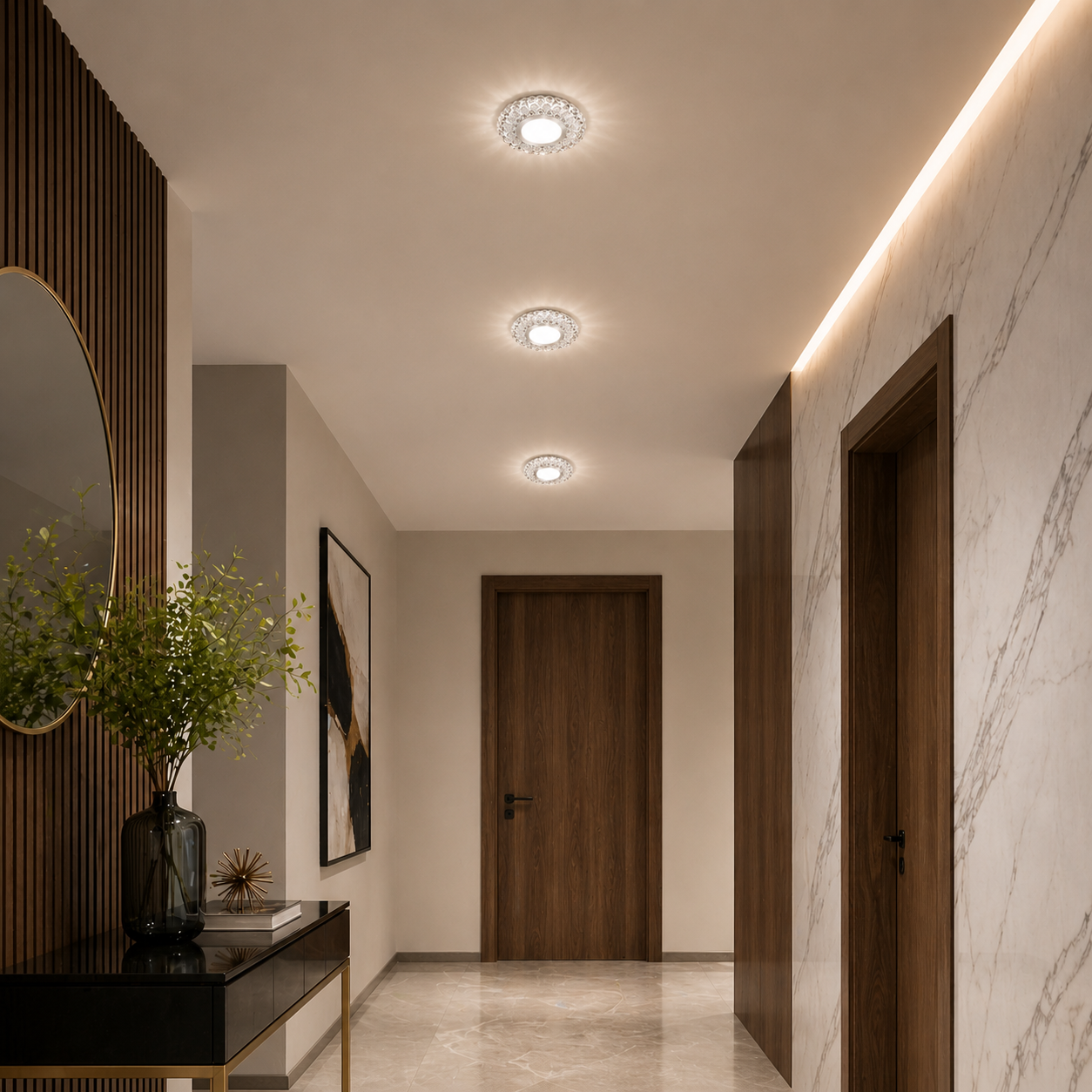 ORBITA LED Spot, 5W, kulaté, studené světlo + RGB, bílá, pryskyřice a sklo LED Spot Výchozí název Alessandro Design