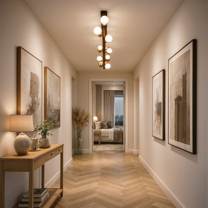 Aurion 29W akrylový LED závěsný lustr s dálkovým ovládáním, stmívatelný, černé zlato, kov a akryl