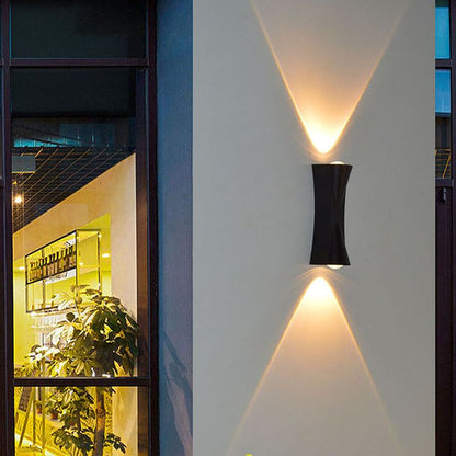 Fantazie aplikují exteriér a interiérový LED, 2 zdroje x 1W, IP65, kovový, černý, 3000k