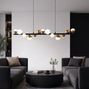 Aurion 29W akrylový LED závěsný lustr s dálkovým ovládáním, stmívatelný, černé zlato, kov a akryl