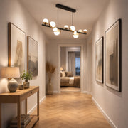 Aurion 29W akrylový LED závěsný lustr s dálkovým ovládáním, stmívatelný, černé zlato, kov a akryl