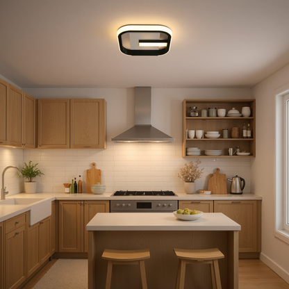 LED lustr VICTORIA 19W, čtvercový, studené/teplé/neutrální světlo, černá, bílá