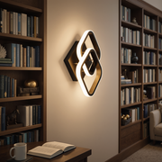 VERTEX Matrix LED lustr překrývající kosočtverce, kovové rámy, 24W, 2 kosočtverce, studené/teplé/neutrální světlo 3000K/4000K/6000K, černá, kov a silikon