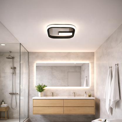 LED lustr VICTORIA 19W, čtvercový, studené/teplé/neutrální světlo, černá, bílá