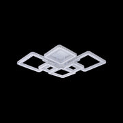 LED lustr s dálkovým ovládáním a krystalem QUADRIS RGB 170W, 6 čtverců, studené/teplé/neutrální světlo, stmívatelný, bílý