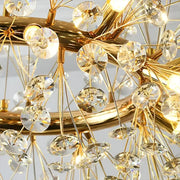 Crystal Chandier Minute 9x G9, průměr 50 cm, lesklý zlatý, nastavitelná výška