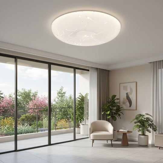 Kulaté LED stropní svítidlo 23 cm, 22W, 3000K / 4000K / 6000K, bílé, kovové a akrylové LED stropní svítidlo Výchozí název Alessandro Design