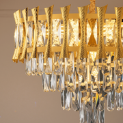Křišťálový lustr HAMPTON Petito 3xE14, průměr 30 cm, lesklé zlato, nastavitelná výška Křišťálový lustr Výchozí název Alessandro Design