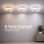 LED lustr VERTEX CIRCULA 21W, 2 kruhy, kovové rámy, studené/teplé/neutrální světlo, bílá