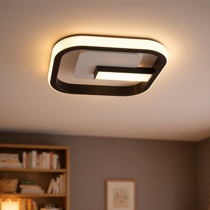 LED lustr VICTORIA 19W, čtvercový, studené/teplé/neutrální světlo, černá, bílá
