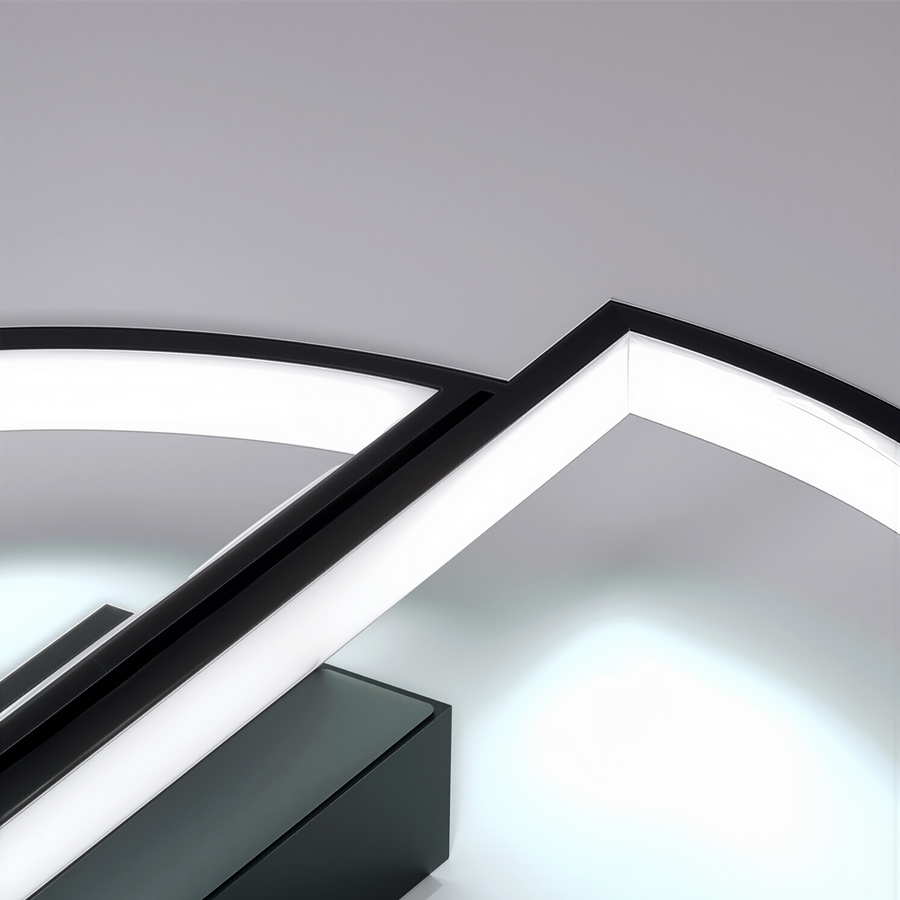 LED lustr s dálkovým ovládáním VECTOR ARCUS 52W, 2 Elements, Studené/Teplé/Neutrální světlo, Stmívatelné, Černá