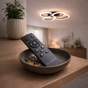 LED lustr s dálkovým ovládáním BETTY 44W, 4 kruhy, Studené/Teplé/Neutrální světlo, Stmívatelné, Černá