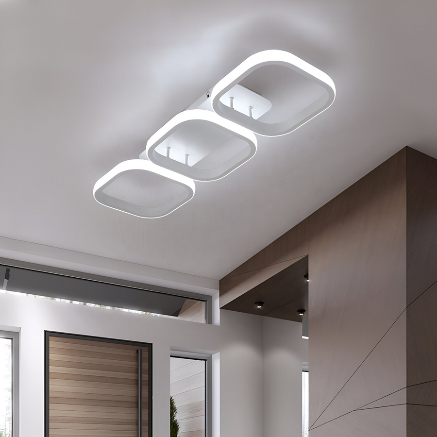 LED LED Vertex Greco, paralelní čtverce, 24W, 3 čtverce studené/horké/neutrální, bílé