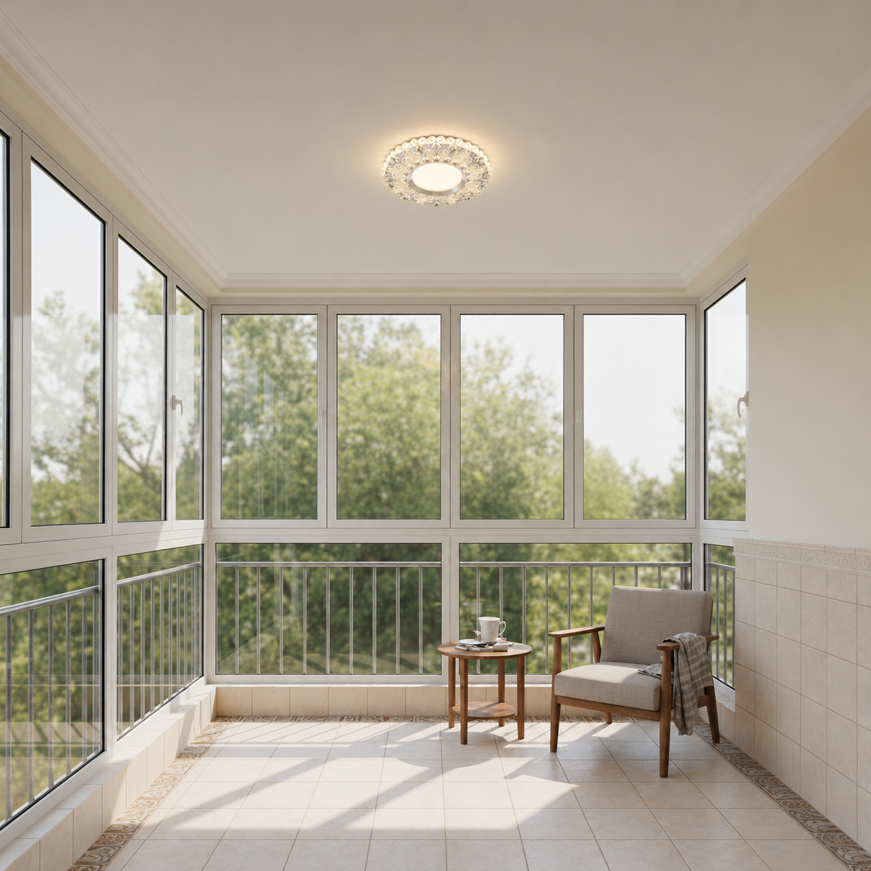 ORBITA LED Spot, 5W, kulaté, studené světlo + RGB, bílá, pryskyřice a sklo LED Spot Výchozí název Alessandro Design