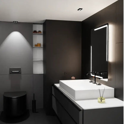 Zrcadlo LED obdélníkový 60x80cm Rayonnement Motionglow Marcello System Deaktivace a teploměr Dimable teploměr