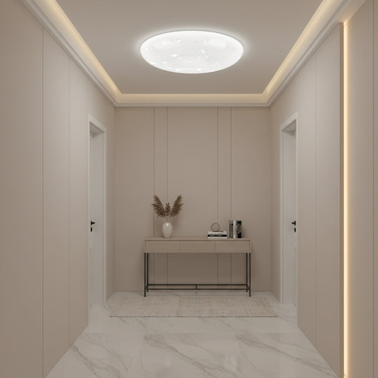 Star LED stropní svítidlo 23 cm, 22W, 3000K / 4000K / 6000K, bílé, kovové a akrylové LED stropní svítidlo Výchozí název Alessandro Design