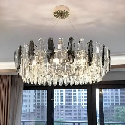 Candelabru Oliver, 8*E14, Chrome, kov a křišťál