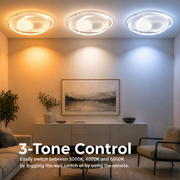 ASTERA LED lustr s dálkovým ovládáním, Oválný tvar, 85W, Studené/Teplé/Neutrální světlo, Stmívatelné, Bílá