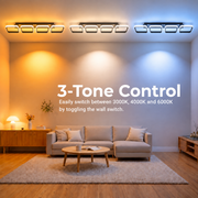 LED lustr VERTEX 45W, 4 čtvercové, lineární, studené/teplé/neutrální světlo, černý