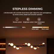 Aurion 29W akrylový LED závěsný lustr s dálkovým ovládáním, stmívatelný, černé zlato, kov a akryl