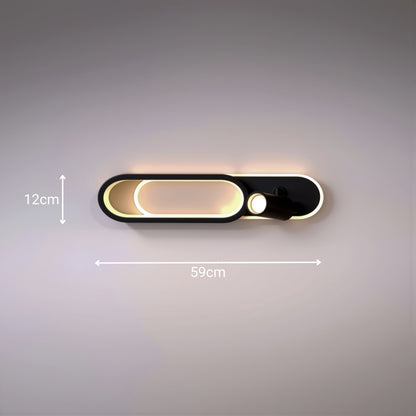 LED lustr s nastavitelným projektorem FISSO Camilla 49W, světlo 3000/4000/6000k, černý