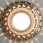 Spot LED ORBITA, 5W, Rotund, Lumina Rece / Calda, Bronz Antichizat, Rasina si Sticla