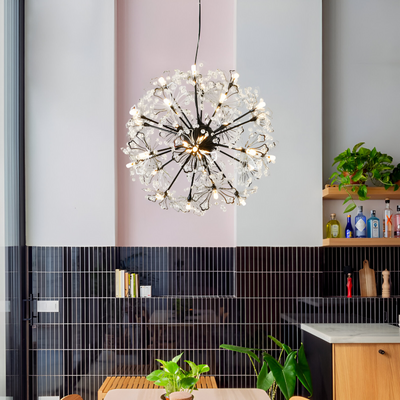 Crystal Chandier Petalo Amadeo, průměr 49 cm, 18xg4, černá