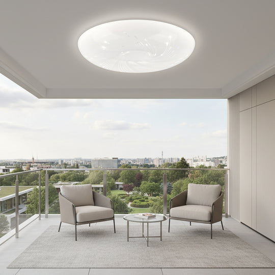 Flux LED stropní svítidlo 23 cm, 22W, 3000K / 4000K / 6000K, bílé, kovové a akrylové LED stropní svítidlo Výchozí název Alessandro Design
