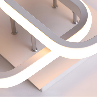 VERTEX Matrix LED lustr, překrývající se diamanty, kovové rámy, 11W, 2 diamanty, studené/teplé/neutrální světlo 3000K/4000K/6000K, bílá