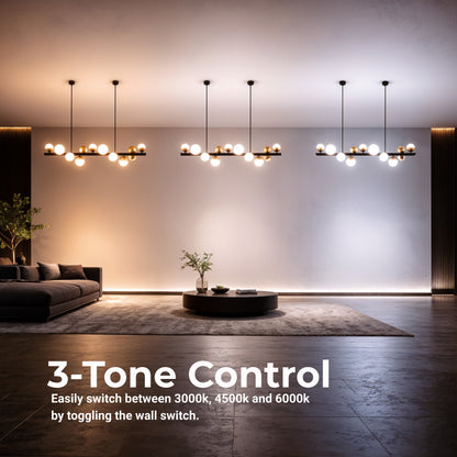 Aurion 29W akrylový LED závěsný lustr s dálkovým ovládáním, stmívatelný, černé zlato, kov a akryl