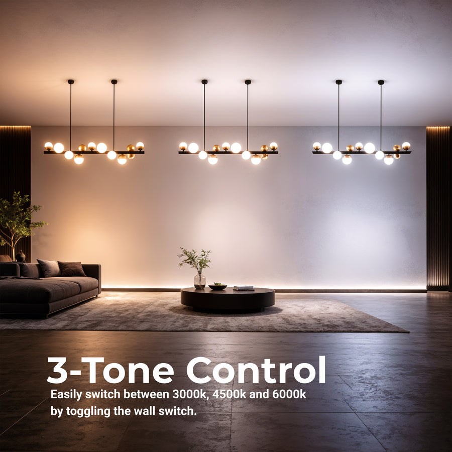 Aurion 29W akrylový LED závěsný lustr s dálkovým ovládáním, stmívatelný, černé zlato, kov a akryl